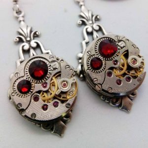 Boucles d'Oreilles Steampunk Femme Petite