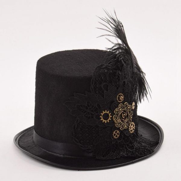 Chapeau Plume Steampunk Victorien