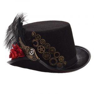 Chapeau Haut de Forme Gothique Steampunk pour Femme