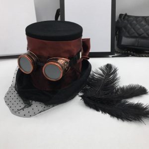 Chapeau avec Voile Steampunk Femme