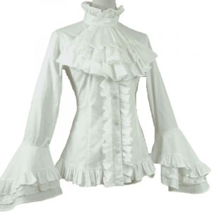 Chemise Blanche à Jabot Homme