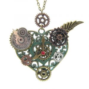 Collier Coeur Steampunk