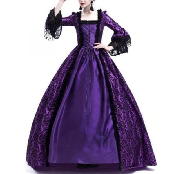 Robe de Mariée Gothique Steampunk Violette