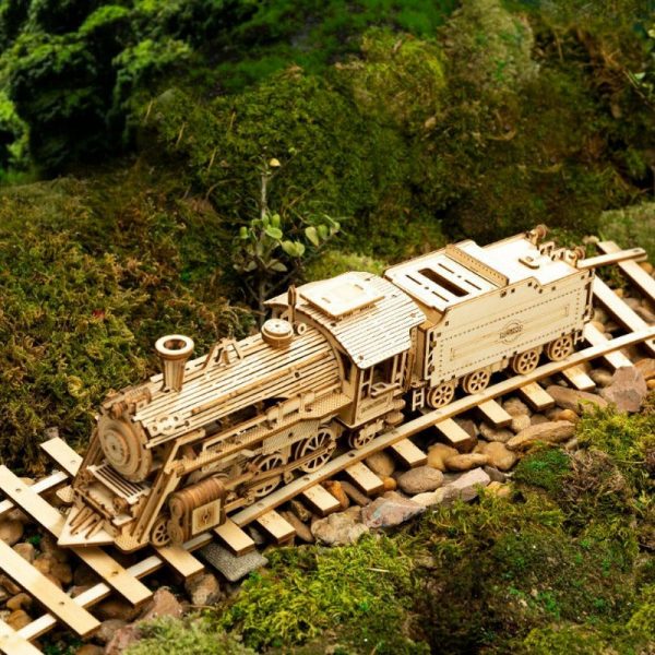 Maquette Locomotive à Vapeur en Bois