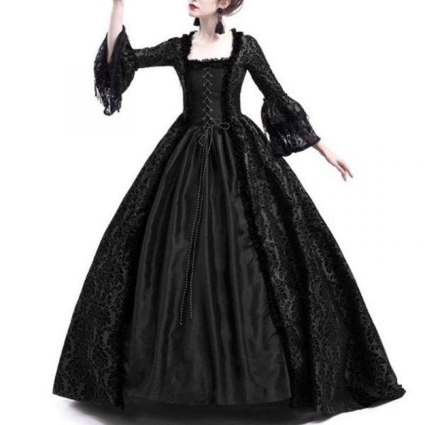 Robe Victorienne Gothique Noire