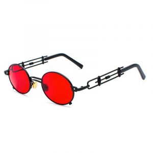 Lunettes de Soleil Vintages Rouges Rondes