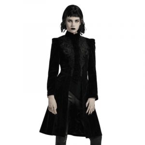 Manteau Long Noir Gothique Femme
