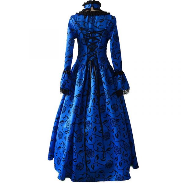 Robe Époque Victorienne Bleue